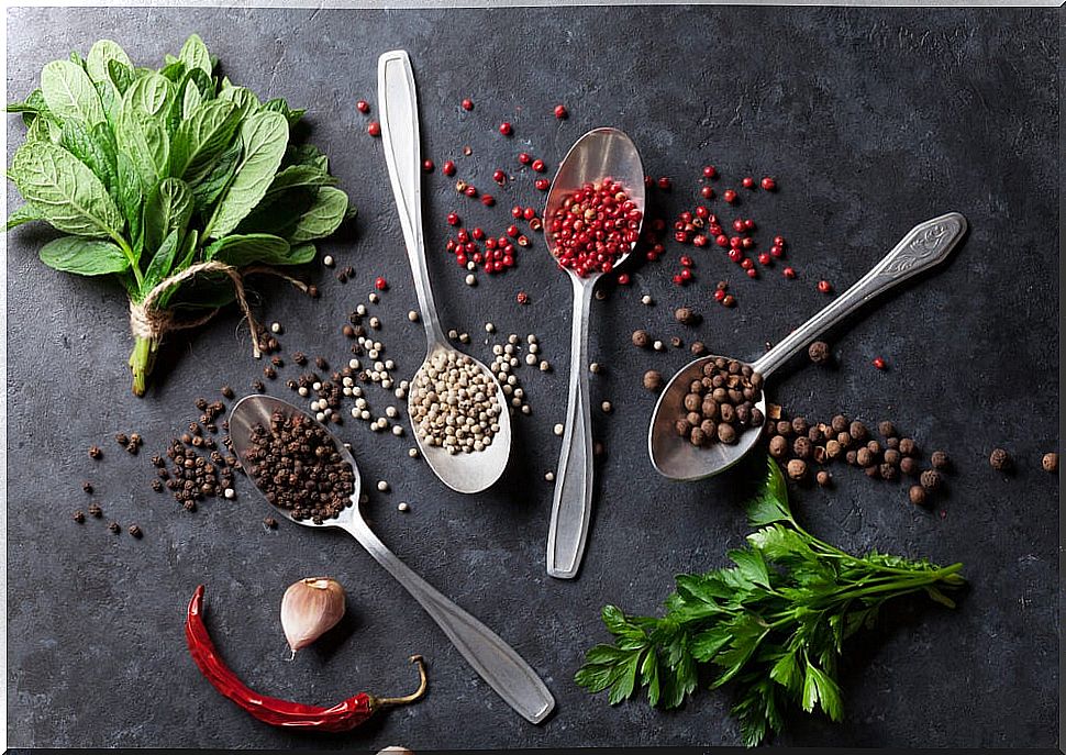different types of peppercorns