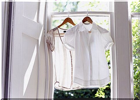 Hang clothes inside the house