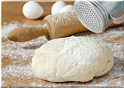 Dough with flour