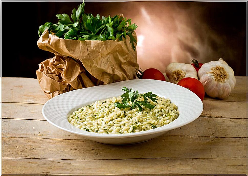 Recipes with roquefort cheese: risotto